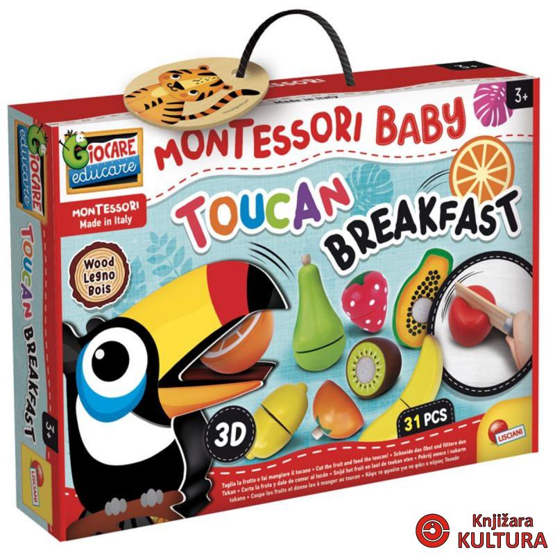 MONTESSORI BABY DRVENI SAT TOUCAN 