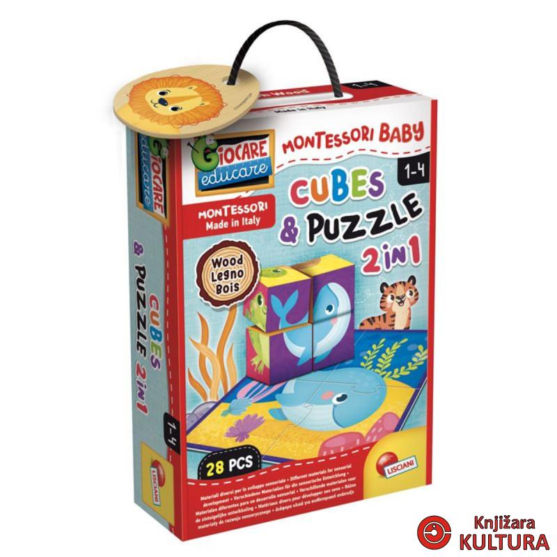 MONTESSORI DRVENE KOCKE I PUZZLE 
