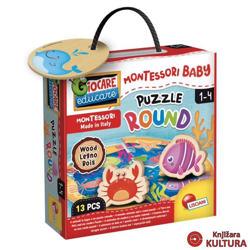 MONTESSORI DRVENE OKRUGLE PUZZLE 