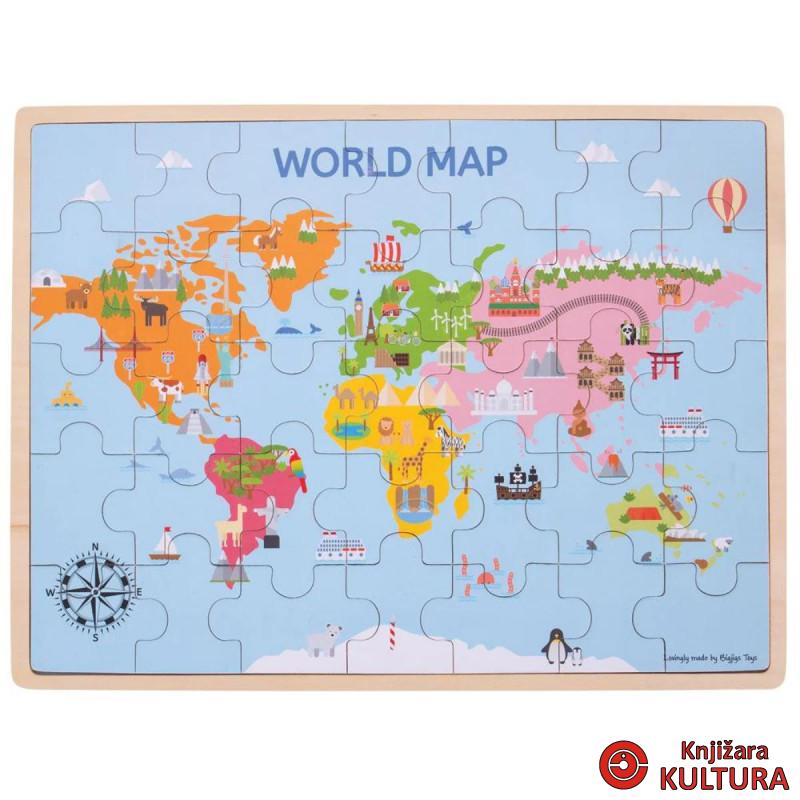 PUZZLE MAPA SVIJETA BJ098 