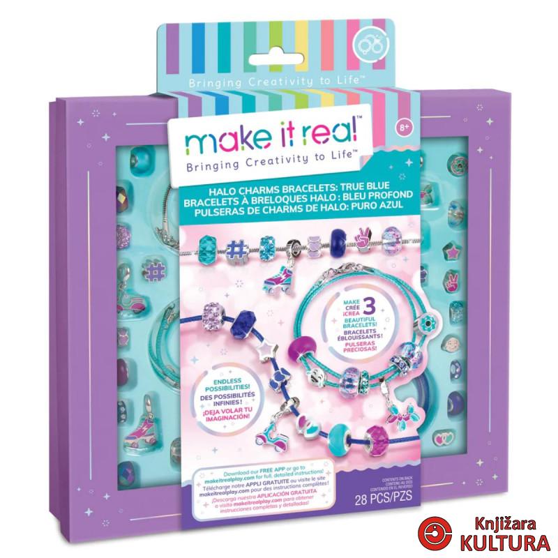 MAKE IT REAL NARUKVICE HALO CHARM BRACELETS TRUE BLUE 
