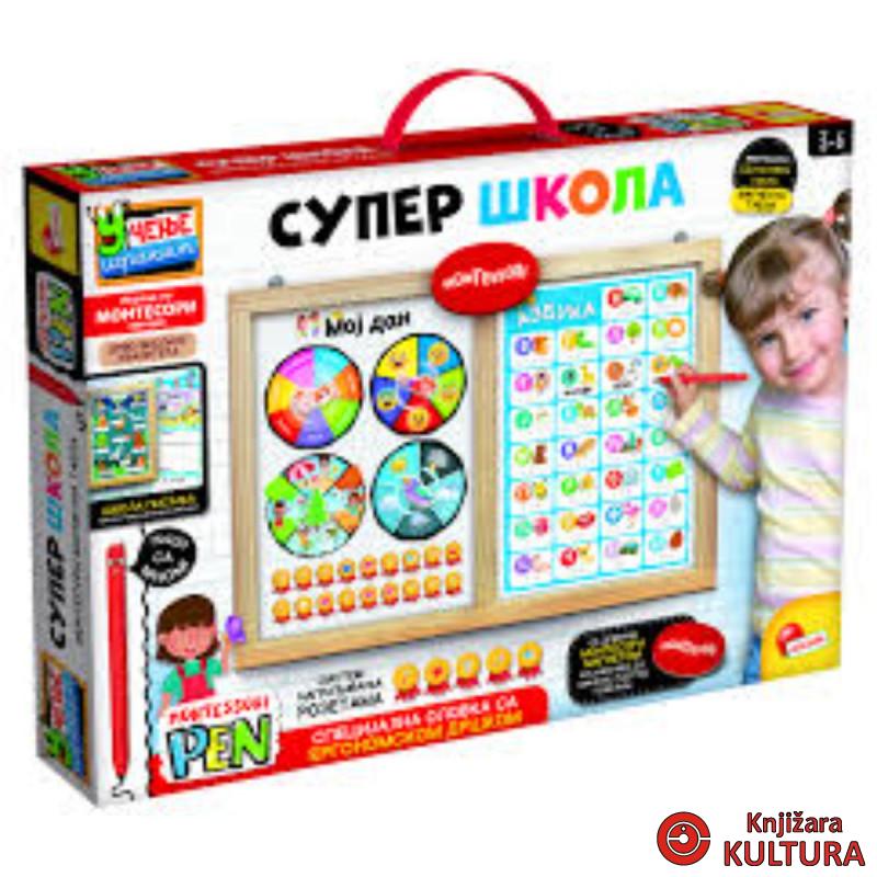MONTESORI EDUKATIVNA DVOSTRANA TABLA SUPER ŠKOLA 