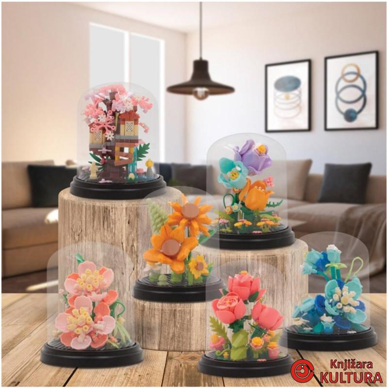MINI KOCKE-SLAGALICE FLOWERS 6 ASST 