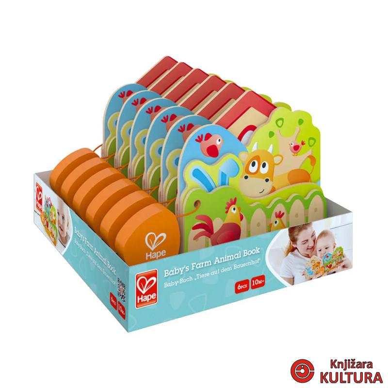 Hape drvena edukativna knjiga farma H0046 