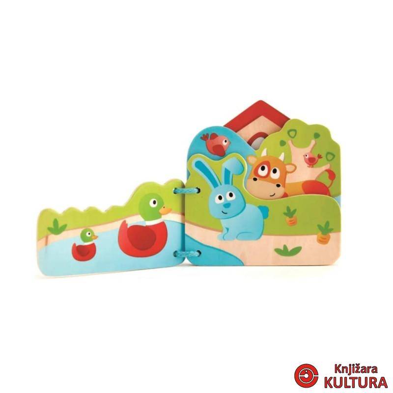 Hape drvena edukativna knjiga farma H0046 