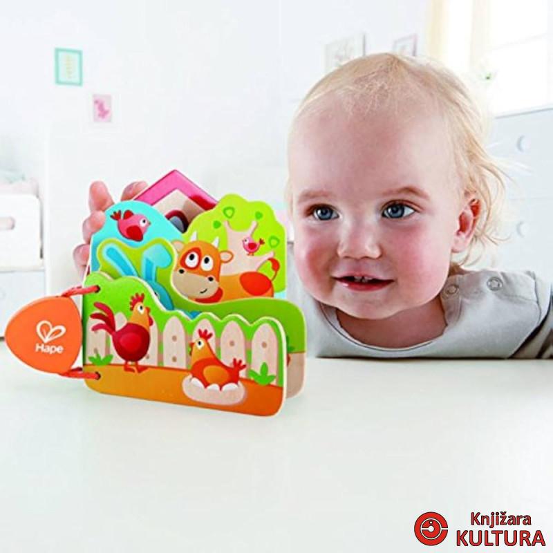 Hape drvena edukativna knjiga farma H0046 