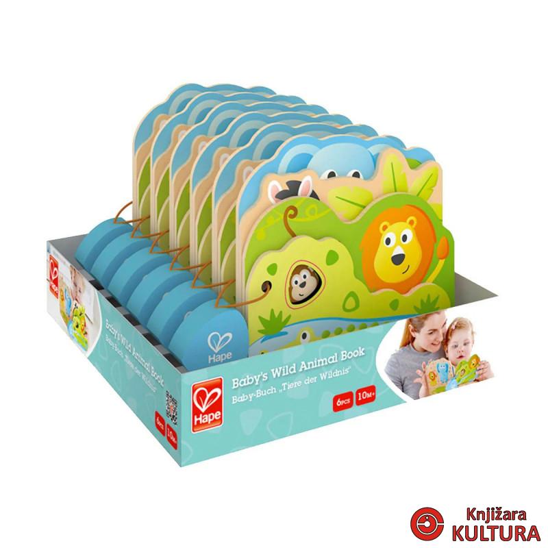 Hape drvena edukativna knjiga divlje životinje H0047 