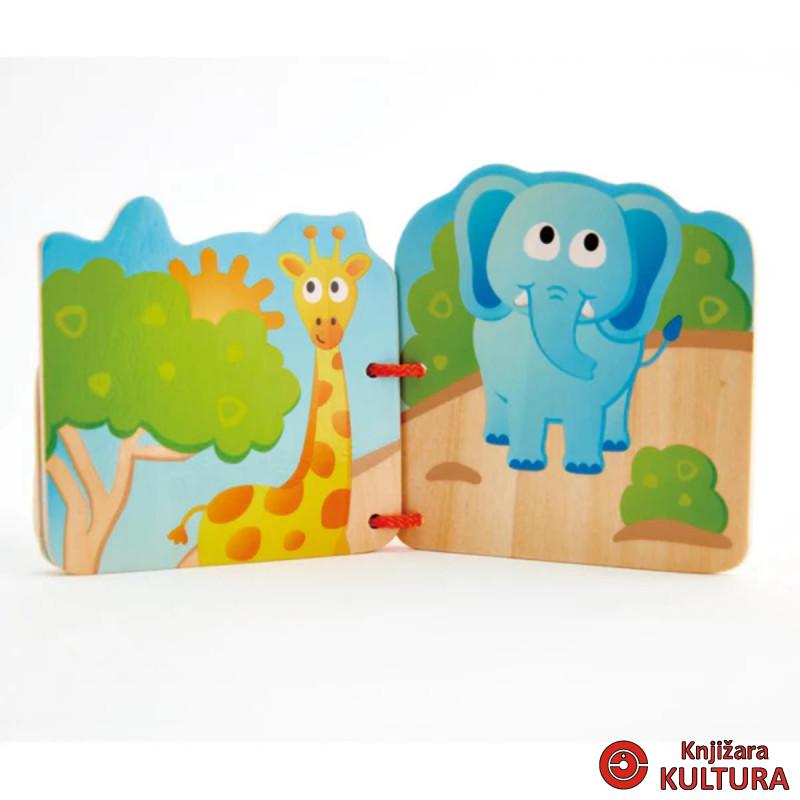 Hape drvena edukativna knjiga divlje životinje H0047 