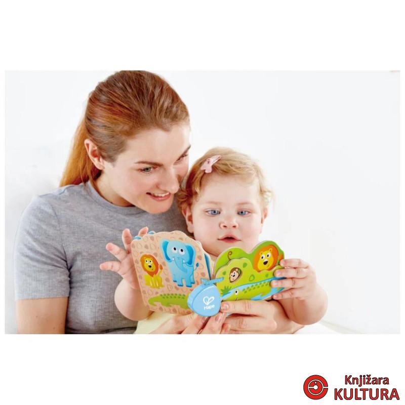 Hape drvena edukativna knjiga divlje životinje H0047 