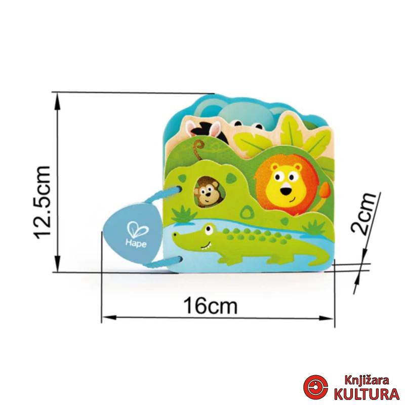 Hape drvena edukativna knjiga divlje životinje H0047 