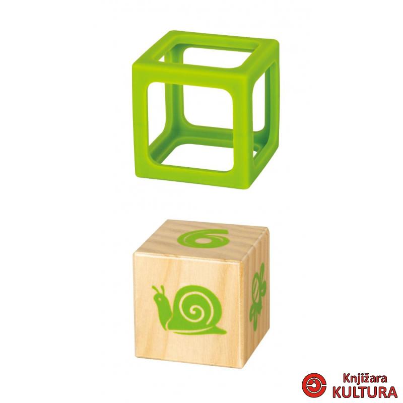 Hape drvene kocke sa silikonskim ivicama 4/1 H0132 
