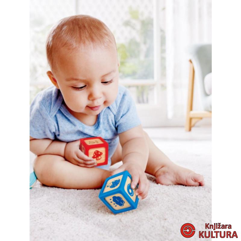 Hape drvene kocke sa silikonskim ivicama 4/1 H0132 