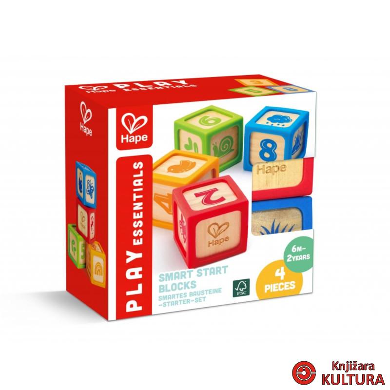 Hape drvene kocke sa silikonskim ivicama 4/1 H0132 