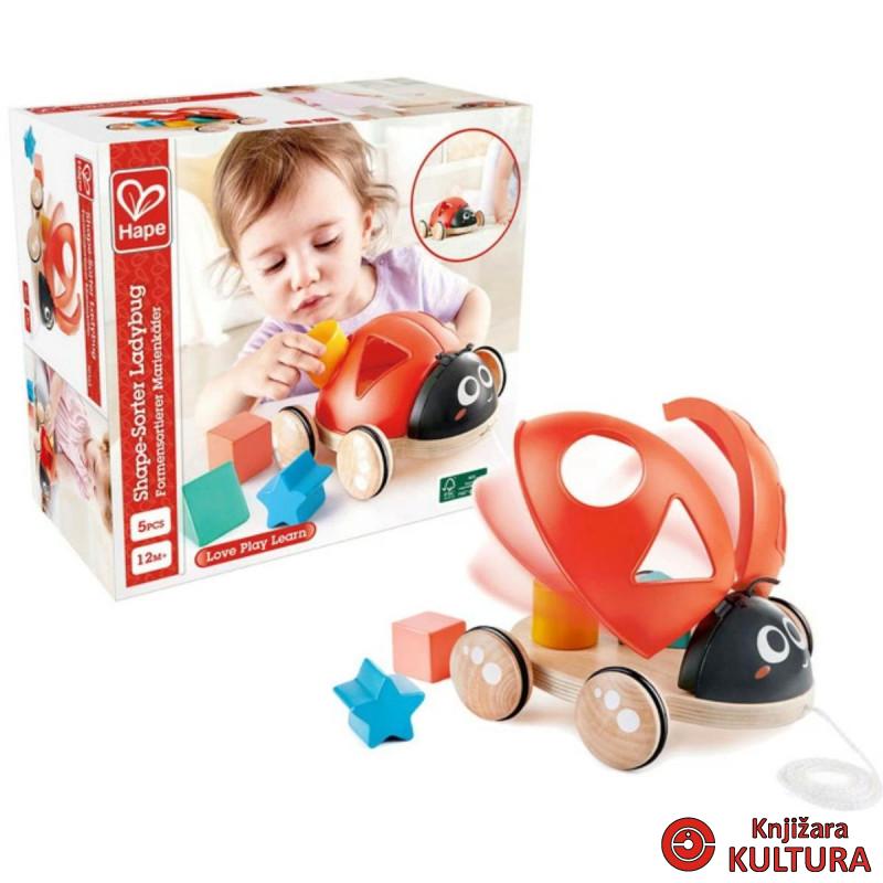 Hape igračka na povlačenje sa oblicima bubamara H0364 