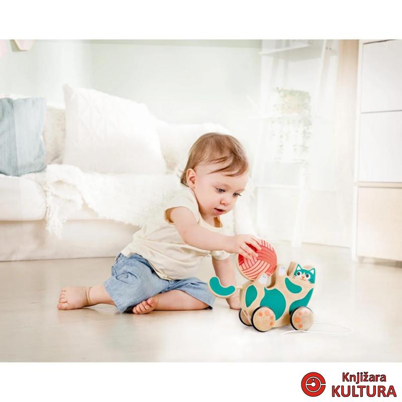 Hape igračka na povlačenje+zvečka maca H0366 