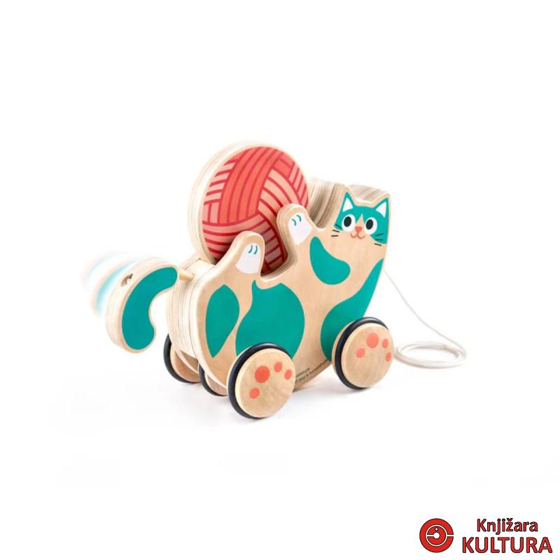 Hape igračka na povlačenje+zvečka maca H0366 