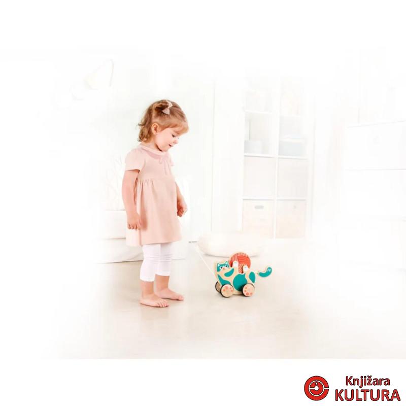 Hape igračka na povlačenje+zvečka maca H0366 