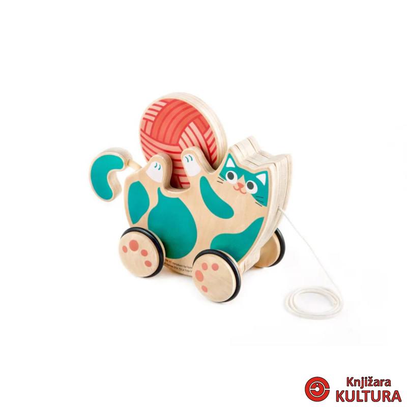 Hape igračka na povlačenje+zvečka maca H0366 