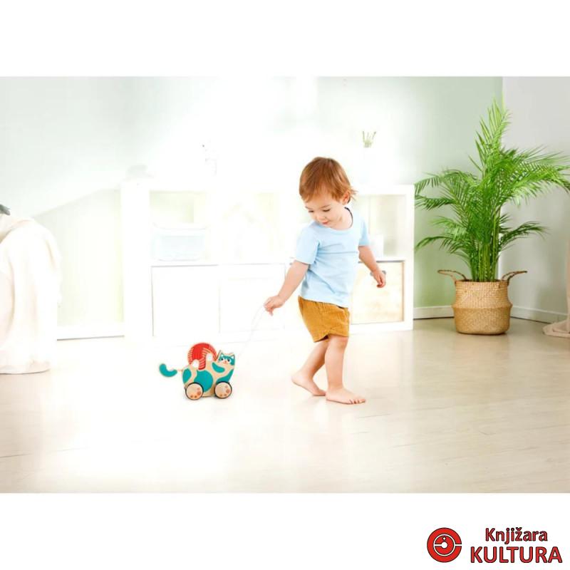 Hape igračka na povlačenje+zvečka maca H0366 