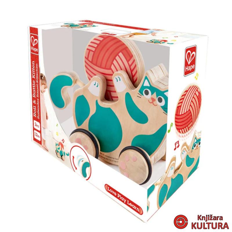 Hape igračka na povlačenje+zvečka maca H0366 