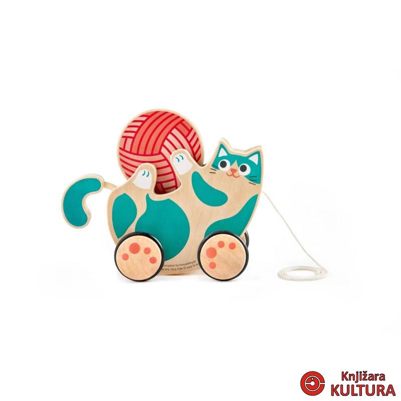 Hape igračka na povlačenje+zvečka maca H0366 