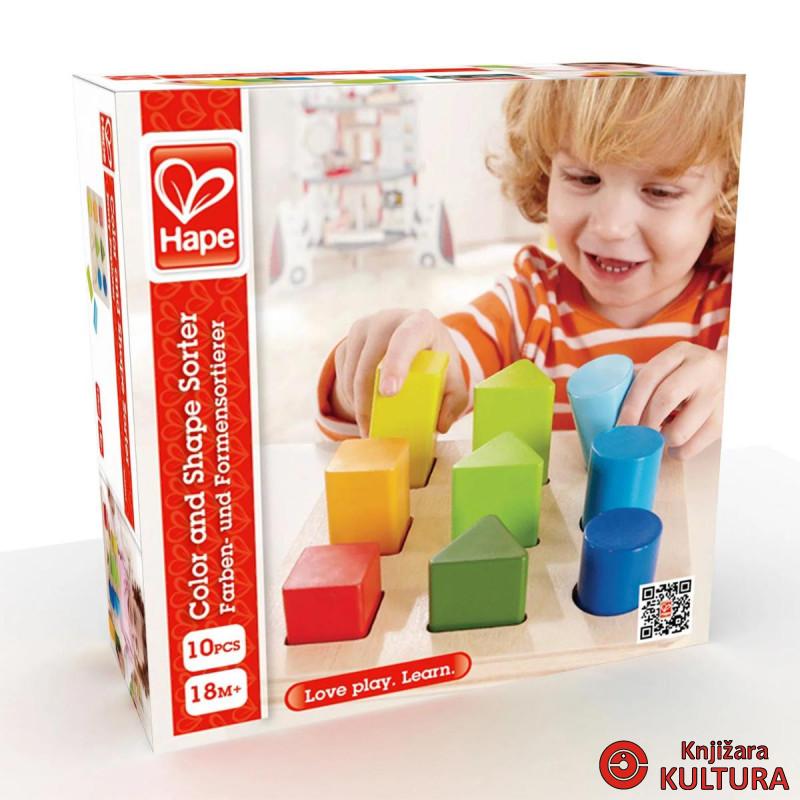 Hape drvene slagalice boje i oblici H0426 