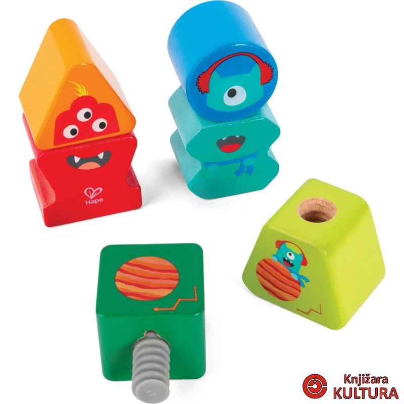Hape drveni blokovi slagalice Monster H0495 