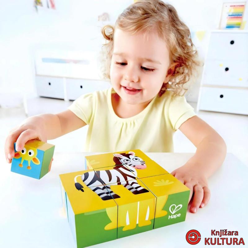 Hape puzzle kocke 6 slika Jungle H1619 
