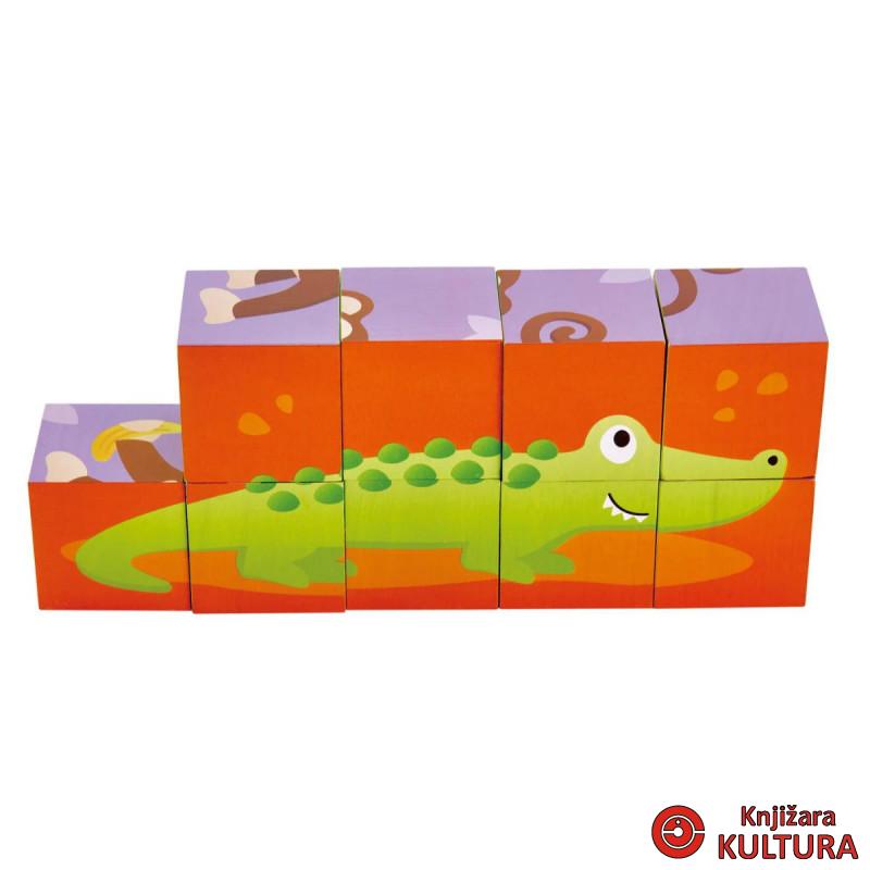 Hape puzzle kocke 6 slika Jungle H1619 