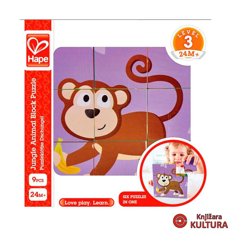 Hape puzzle kocke 6 slika Jungle H1619 