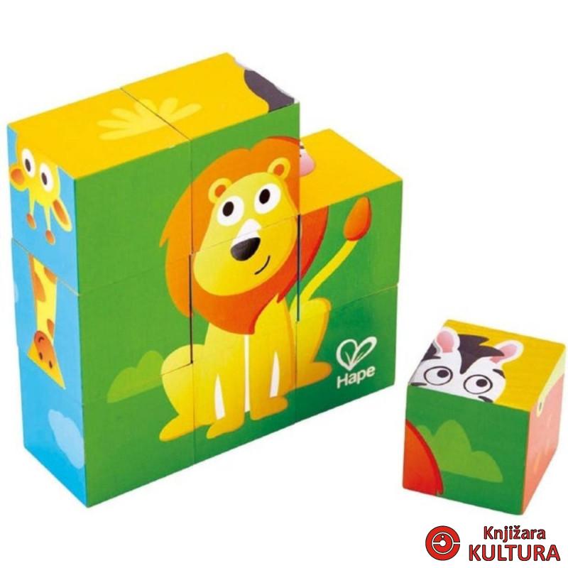 Hape puzzle kocke 6 slika Jungle H1619 