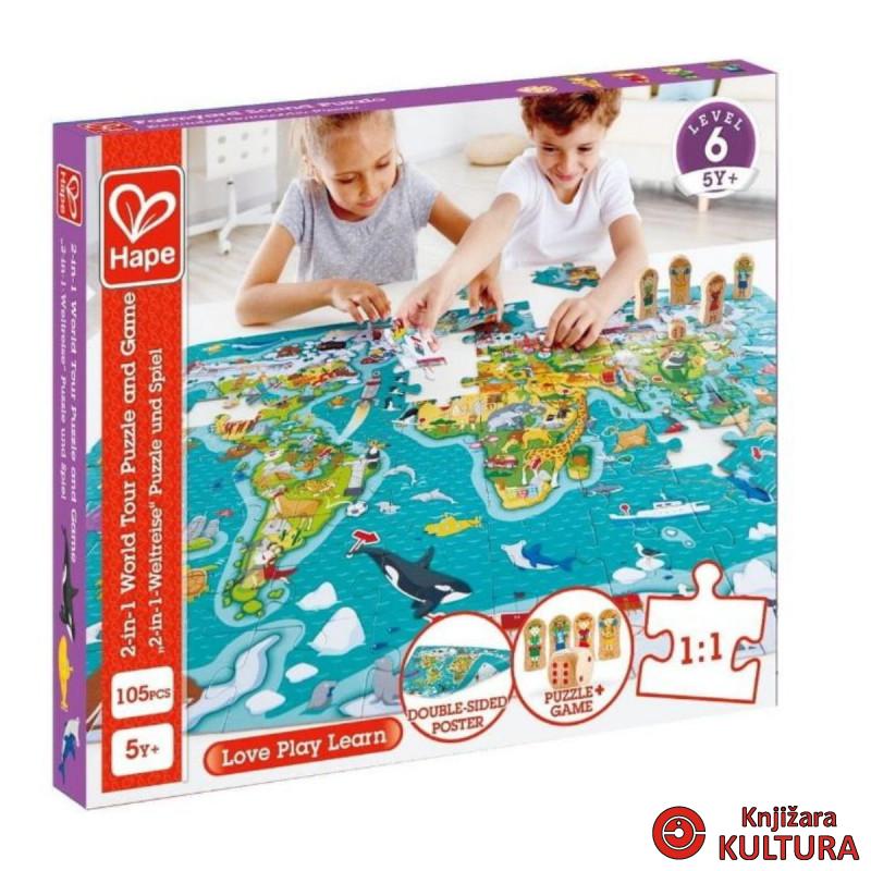 Hape puzzle karta svijeta H1626 