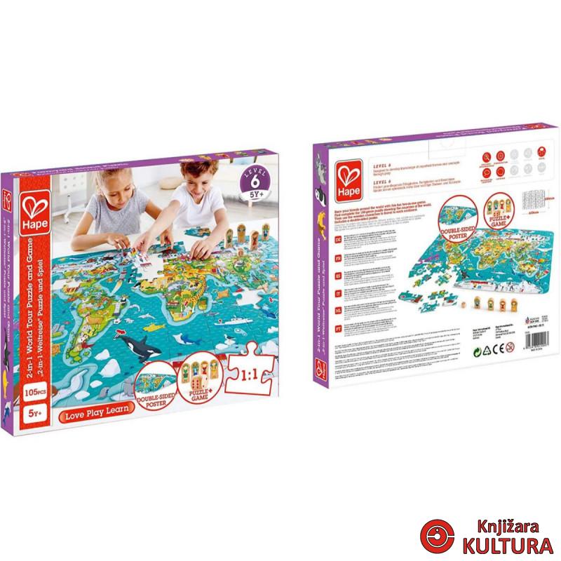 Hape puzzle karta svijeta H1626 