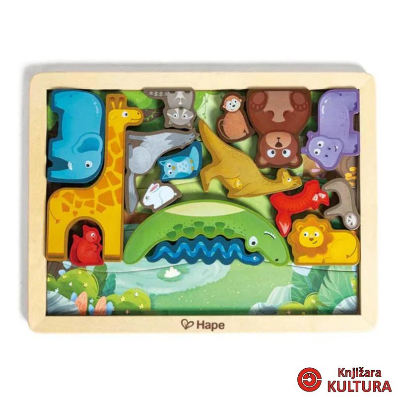 Hape drvene puzzle životinjsko carstvo H1656 
