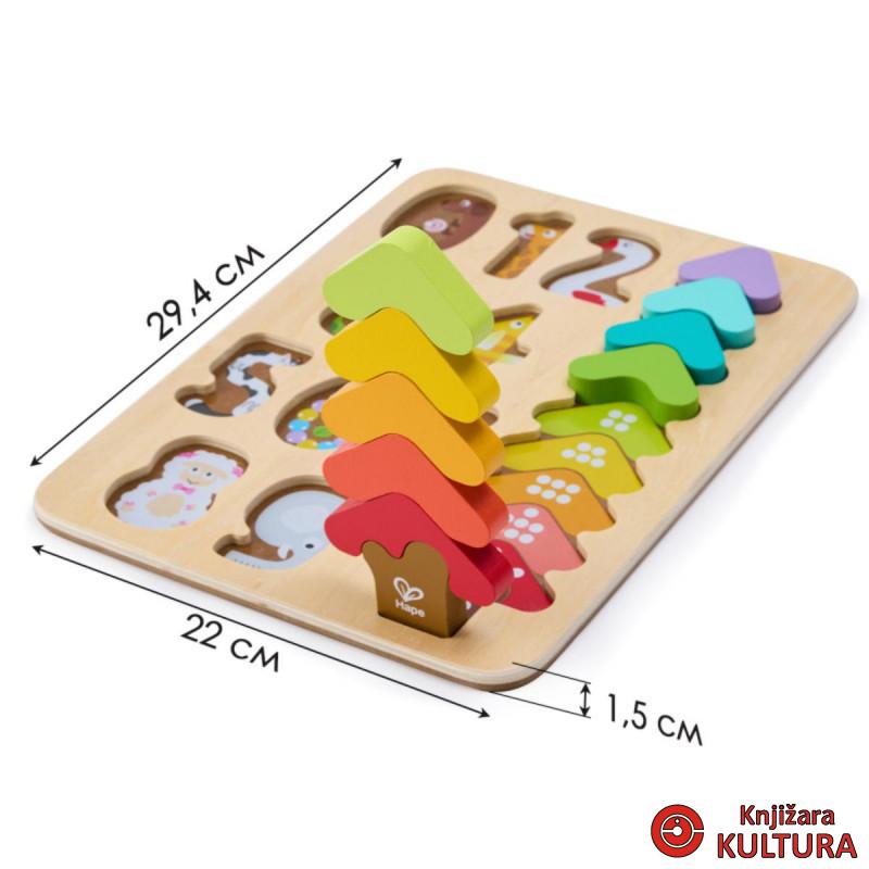 Hape drvene puzzle boje i brojevi H1657 