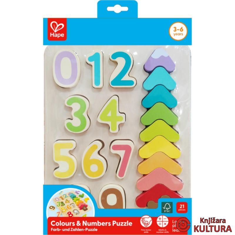 Hape drvene puzzle boje i brojevi H1657 