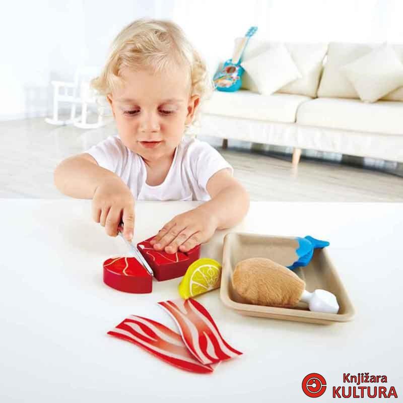 Hape drveni set za igru meso i riba H3155 