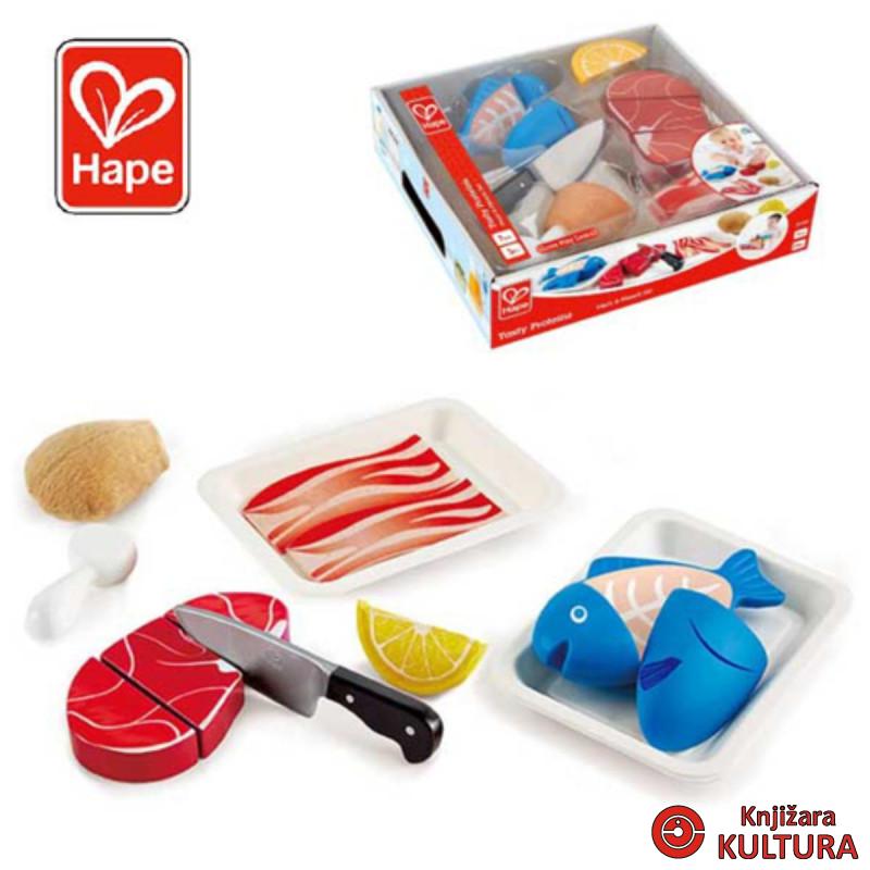 Hape drveni set za igru meso i riba H3155 