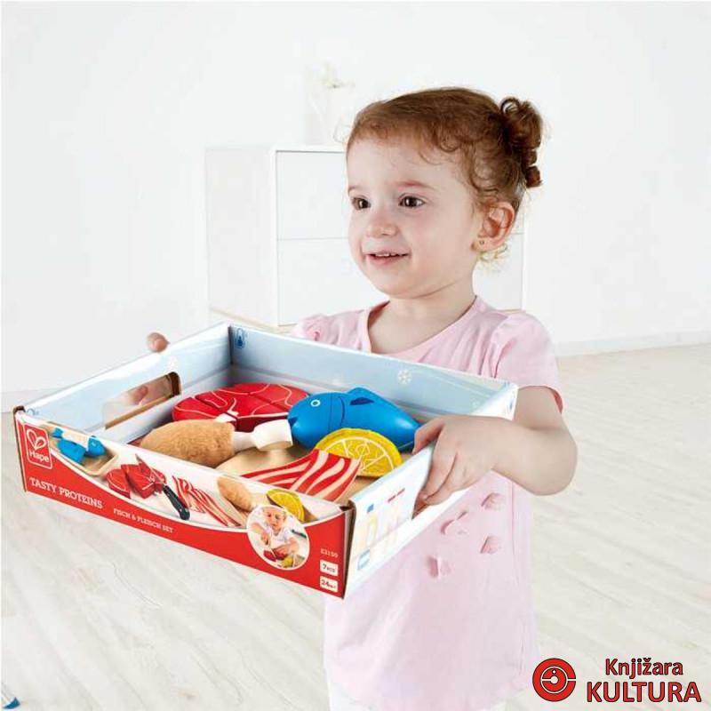 Hape drveni set za igru meso i riba H3155 