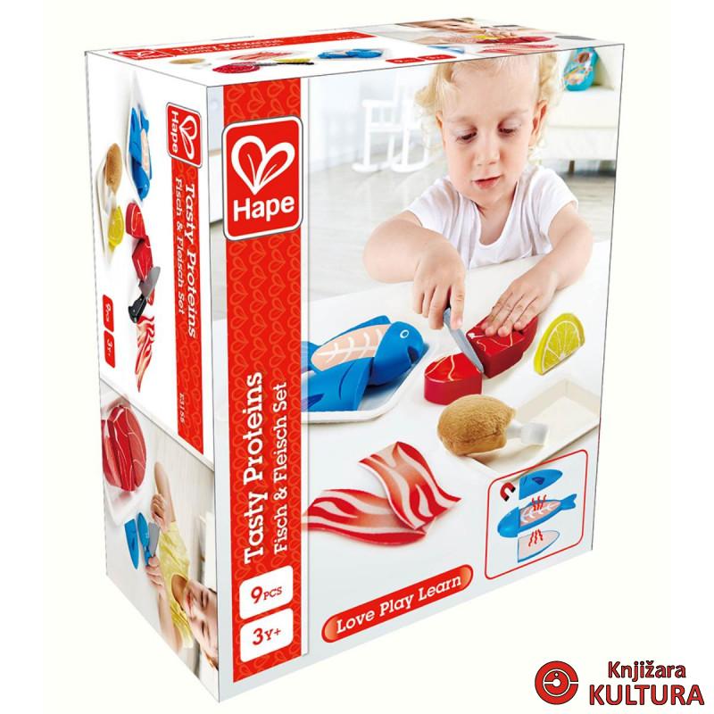 Hape drveni set za igru meso i riba H3155 