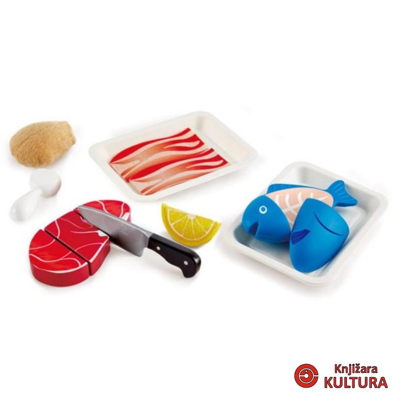 Hape drveni set za igru meso i riba H3155 