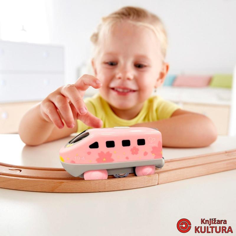 Hape lokomotiva na bateriju-roze H3787 