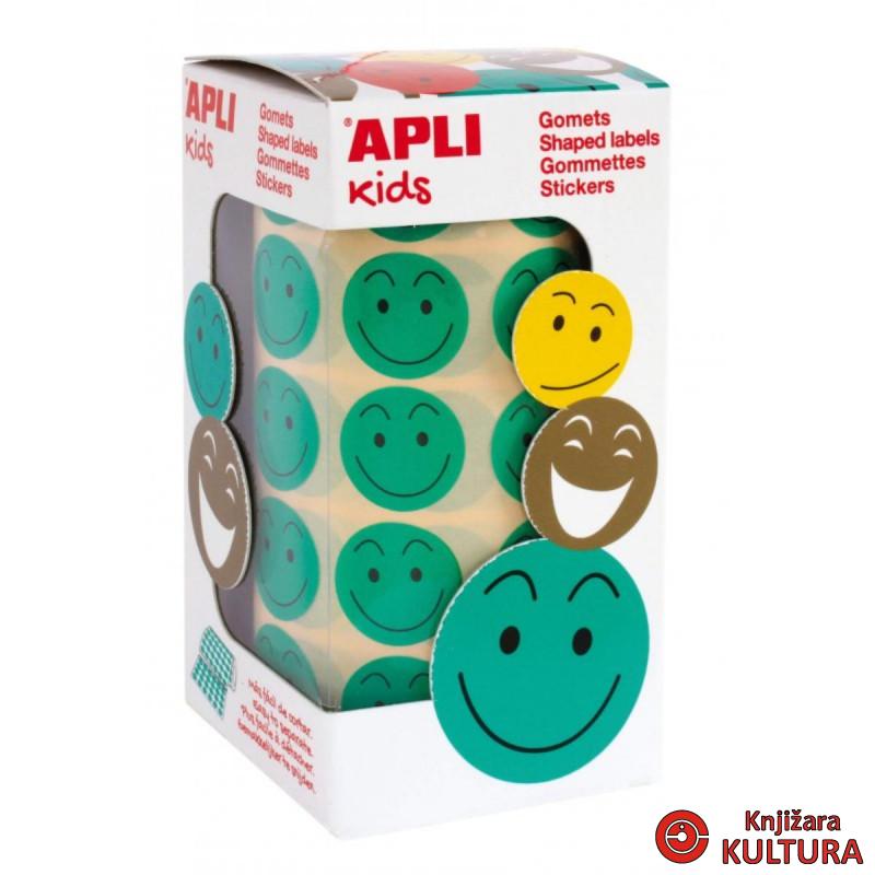 SAMOLJEPLJIVI STIKERI APLI SMILE GREEN 20mm 