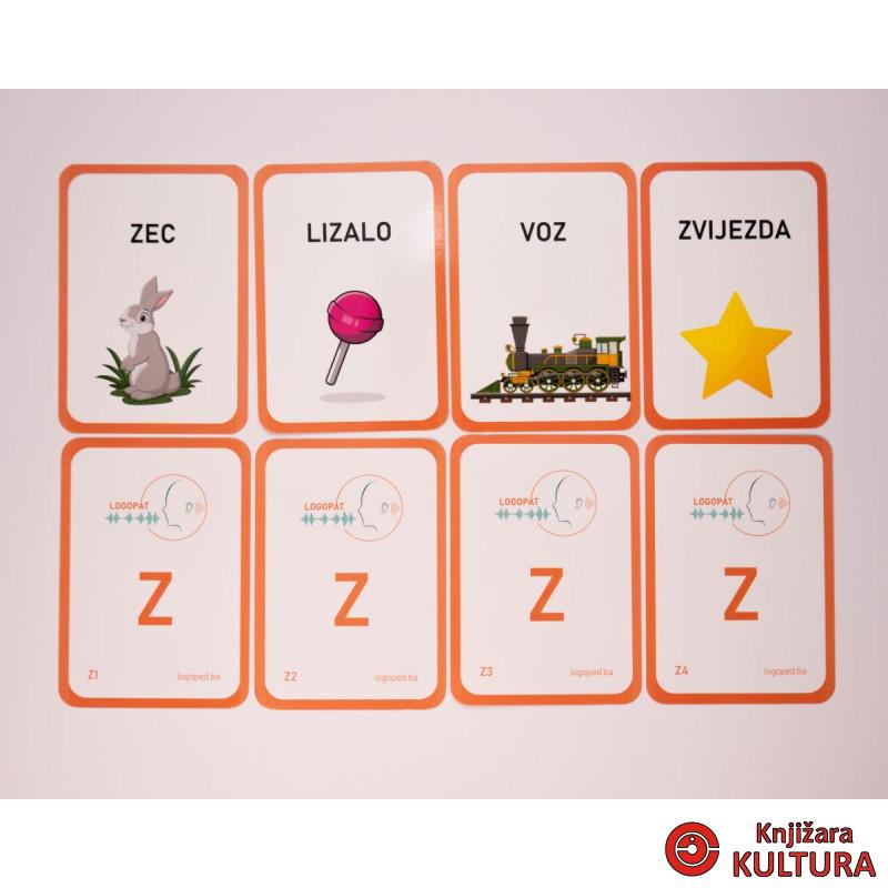 LOGOPEDSKE KARTICE-SLOVO Z-LATINICA 