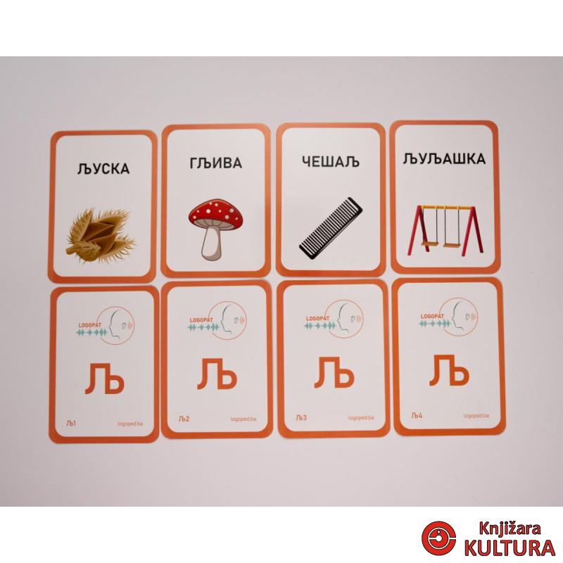 LOGOPEDSKE KARTICE-SLOVO LJ-ĆIRILICA 