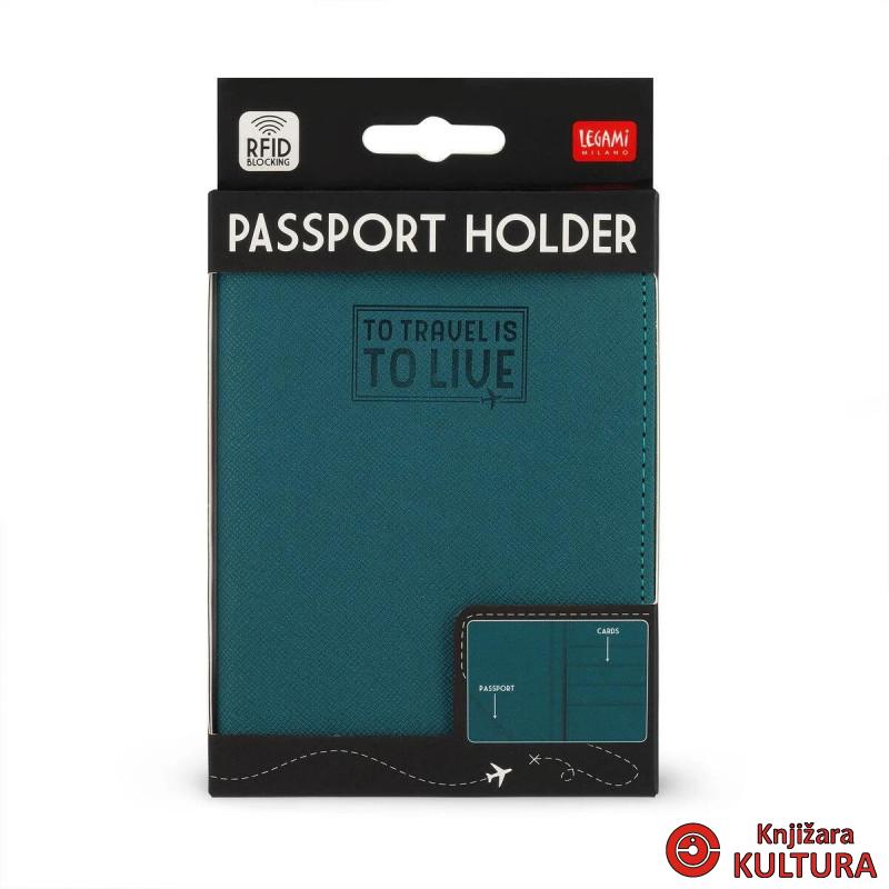 PASSPORT HOLDER - PETROL BLUE 