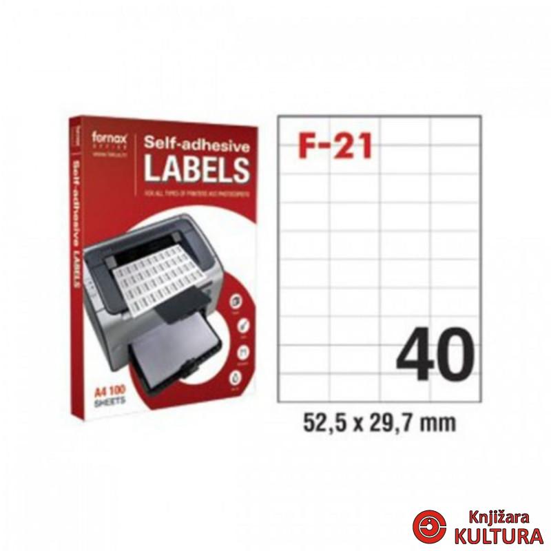 NALJEPNICE FORNAX 52,5x29,7 F-21 