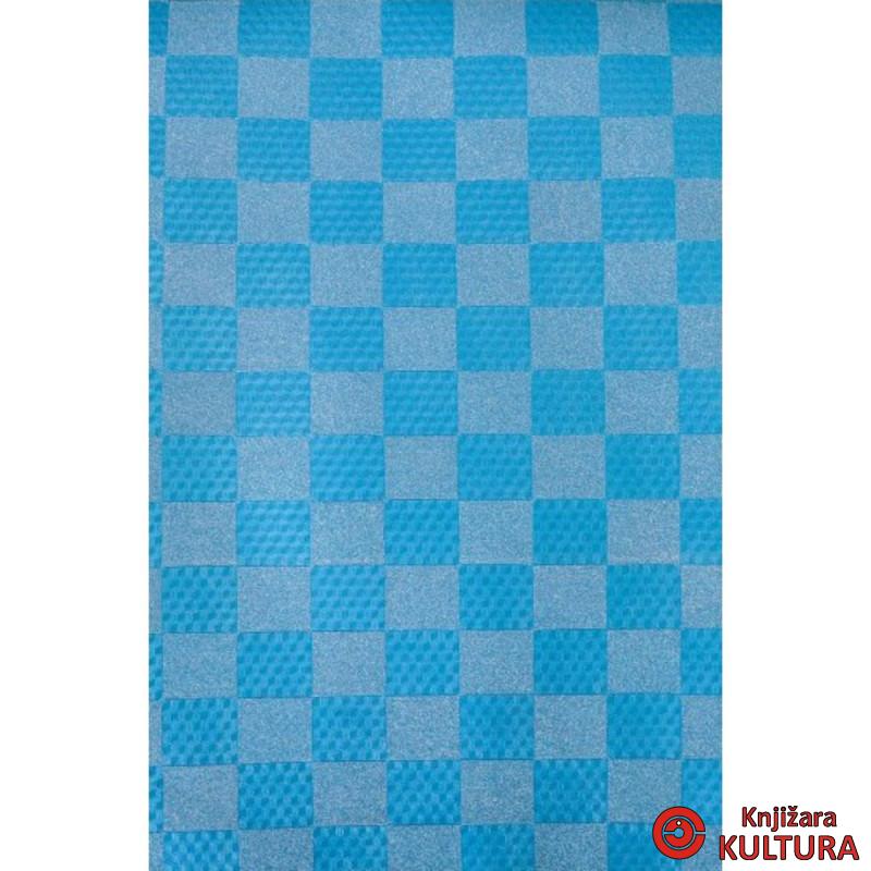 PAPIR GLITER SAMOLJ.A4 KVADRAT PLAVA 