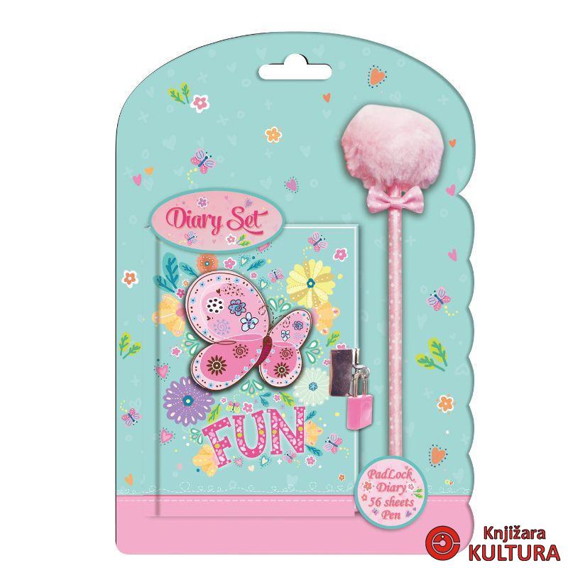 DNEVNIK SA OLOVKOM BUTTERFLY FUN 56L 