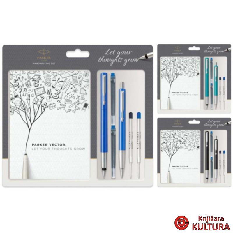 PARKER KOMPLET NP+HO+BLOK VECTOR PLAVI 